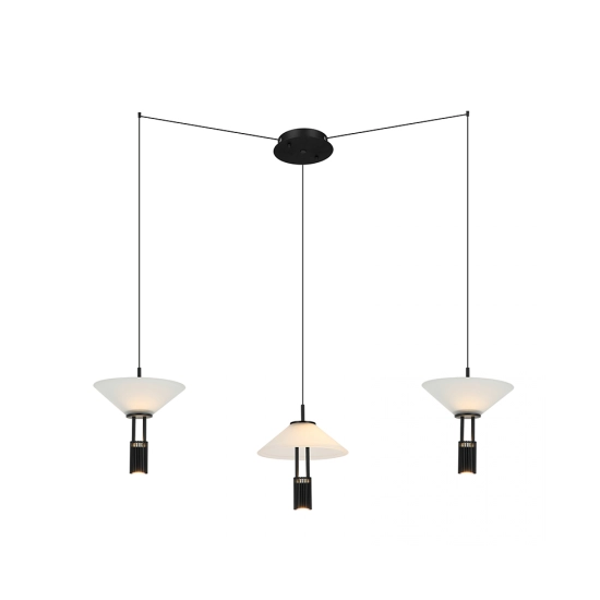 23200 PENDANT LED LIGHT 28W 3000K ALUMINIUM BLACK Zambelis Lights